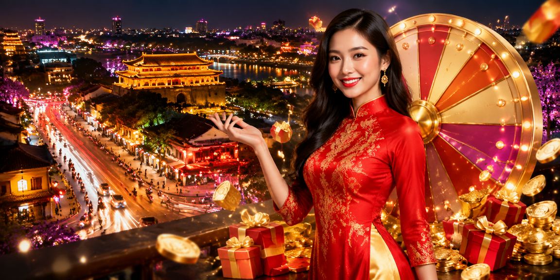 Người chơi xem kết quả xổ số may mắn tại Huế dưới ánh đèn neon
