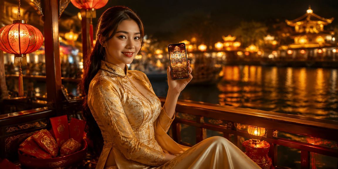 Slot game phong cách Huế với hình ảnh áo dài truyền thống